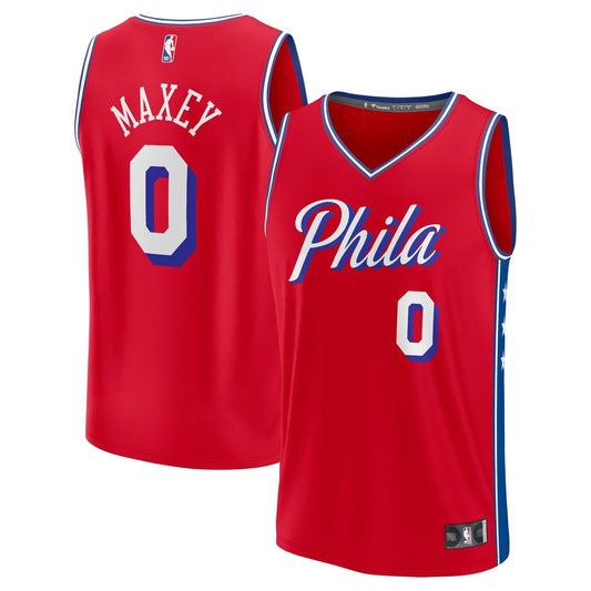 Tyrese Maxey Philadelphia 76ers Fanatics Fast Break Player Replica Jersey - Statement Edition - Red