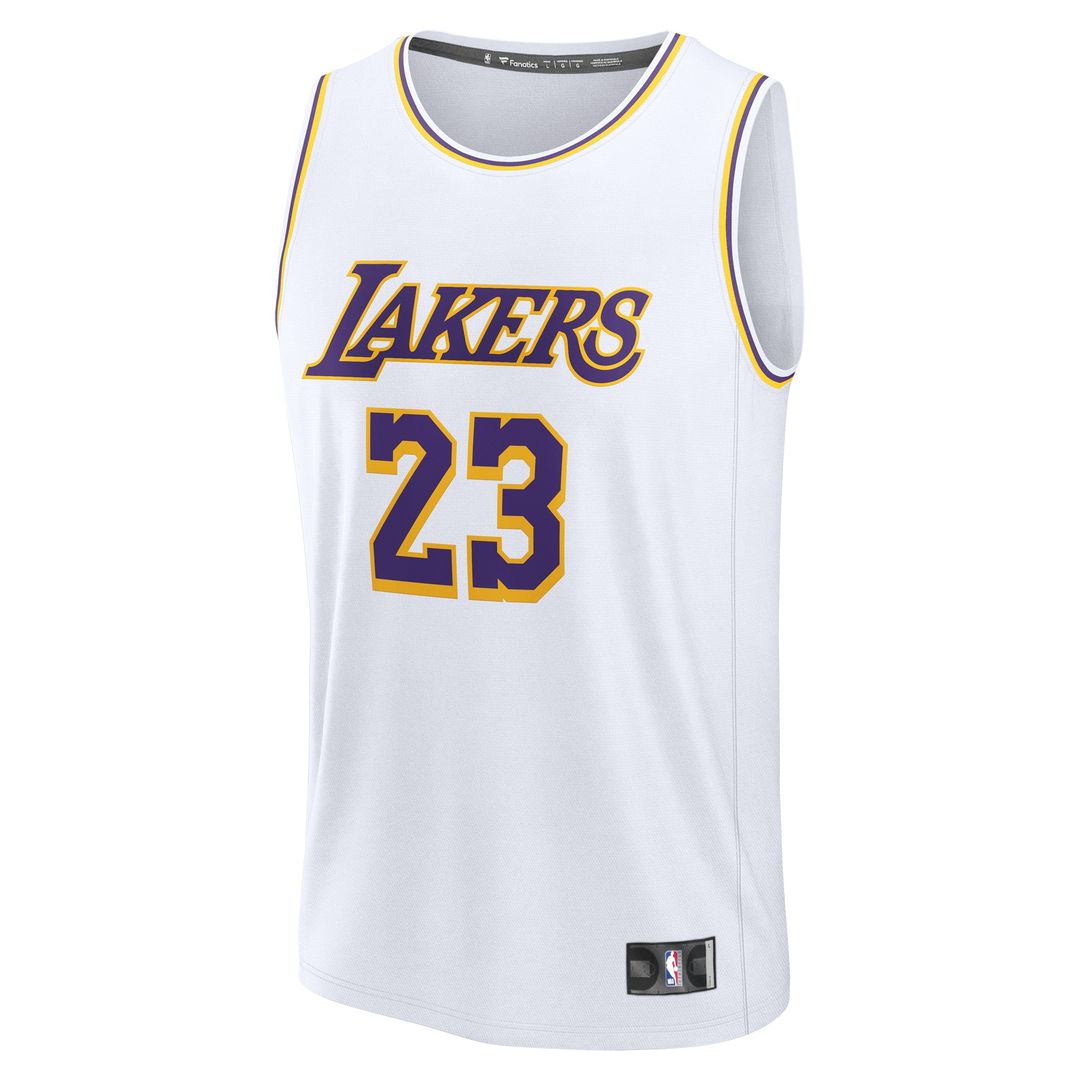 LeBron James Los Angeles Lakers Fanatics Fast Break Player Replica Jersey - Association Edition - White
