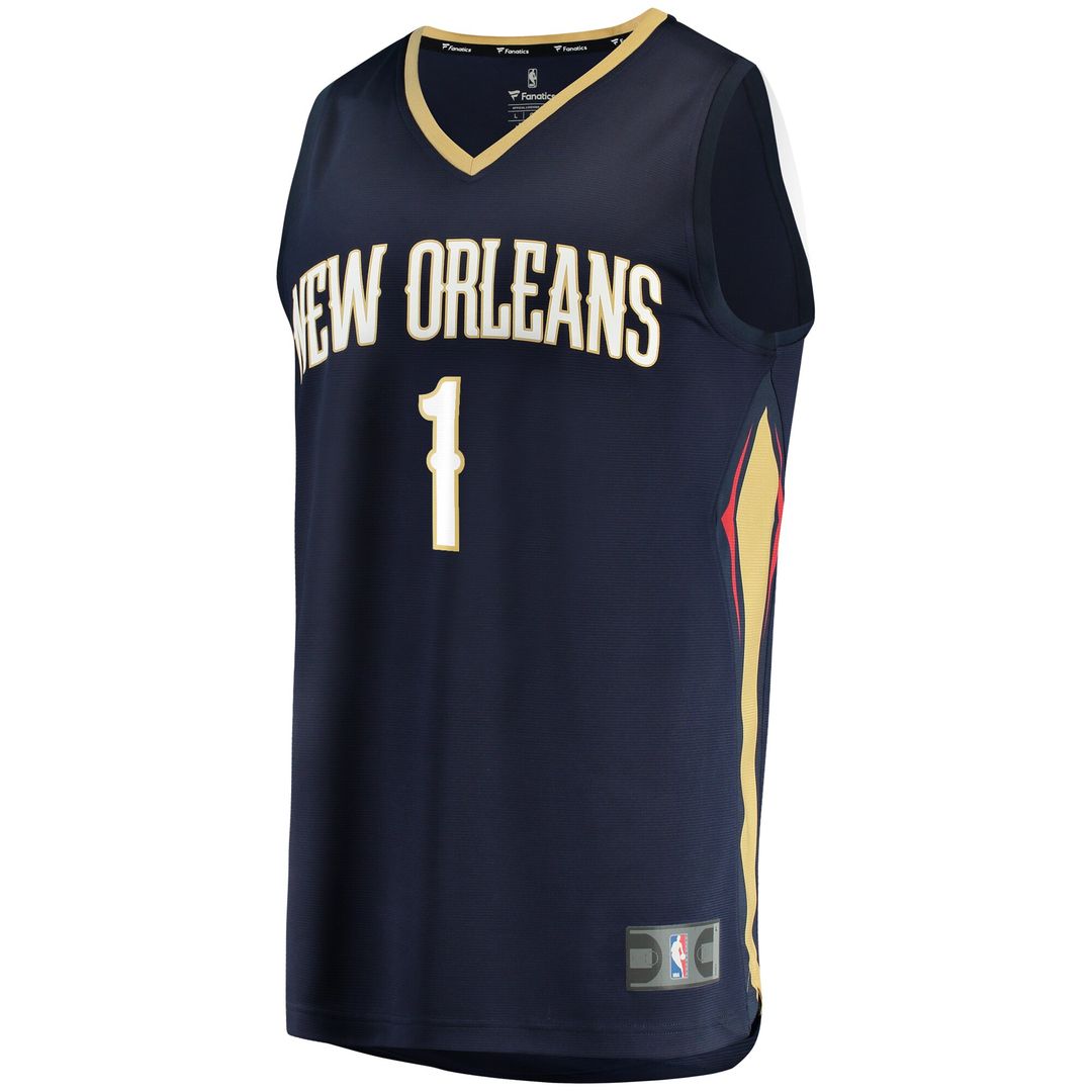 Zion Williamson New Orleans Pelicans Fanatics Replica Fast Break Jersey White - Association Edition