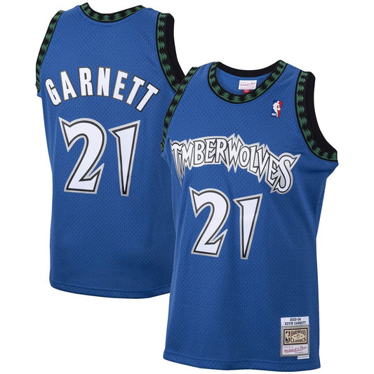 Kevin Garnett Minnesota Timberwolves Mitchell & Ness 2003/04 Hardwood Classics Swingman Jersey - Blue