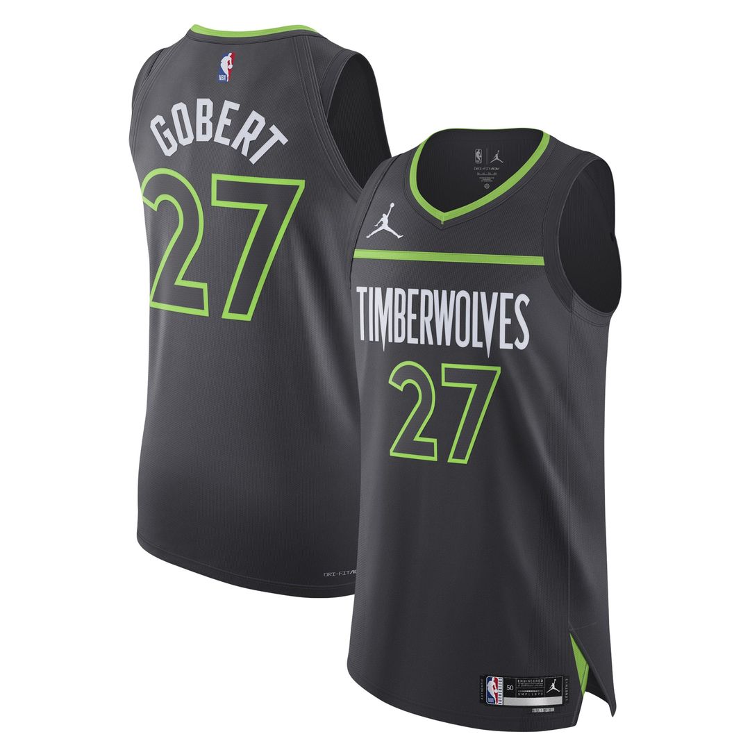 Rudy Gobert Minnesota Timberwolves Jordan Brand Authentic Jersey - Statement Edition - Anthracite