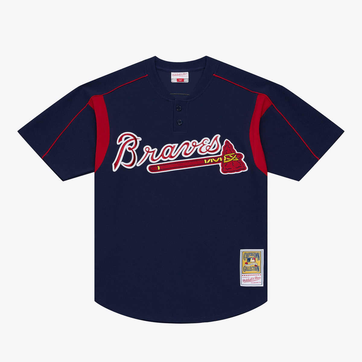 Men's Atlanta Braves Andruw Jones Mitchell & Ness Navy Authentic Batting Practice Jersey - 2