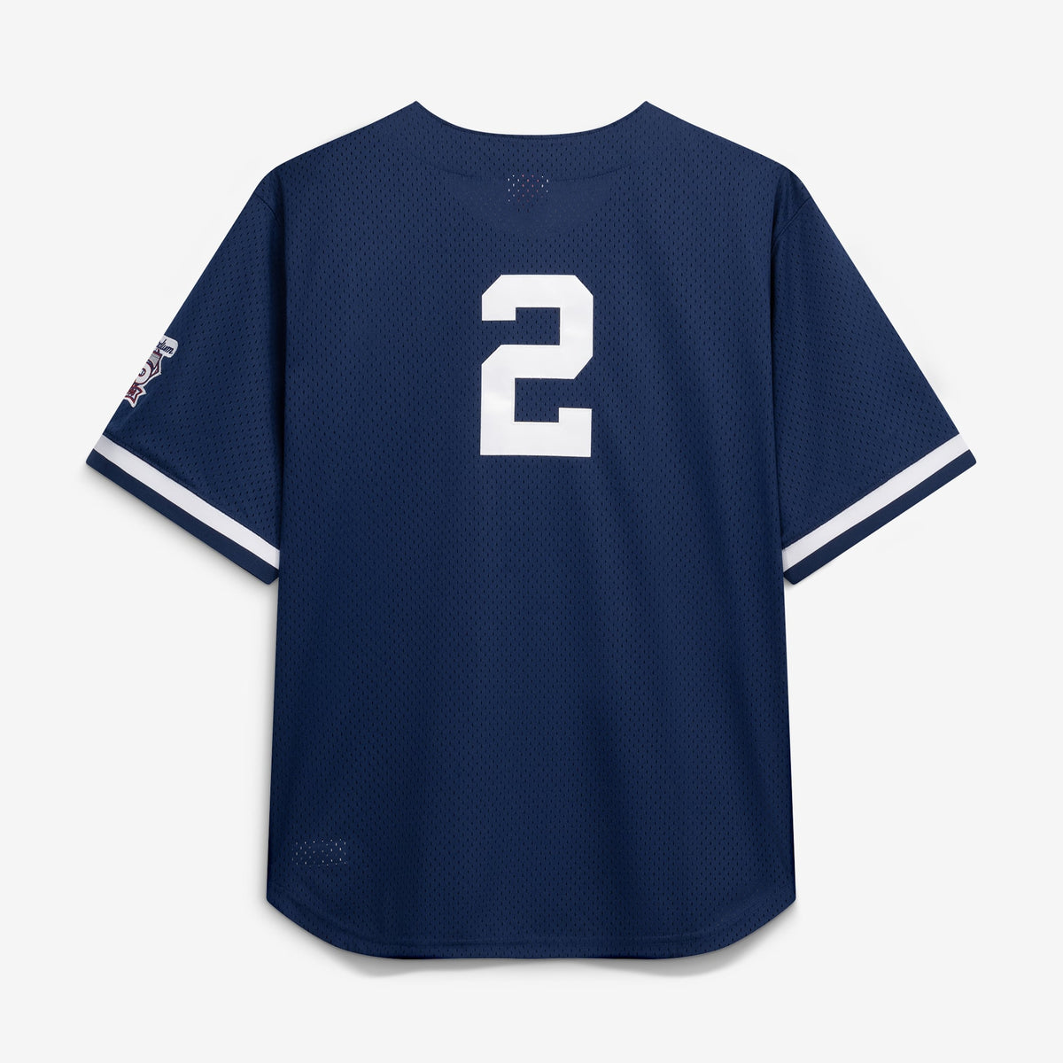 Men's New York Yankees Derek Jeter Mitchell & Ness Navy Cooperstown Collection Mesh Batting Practice Button-Up Jersey - 4