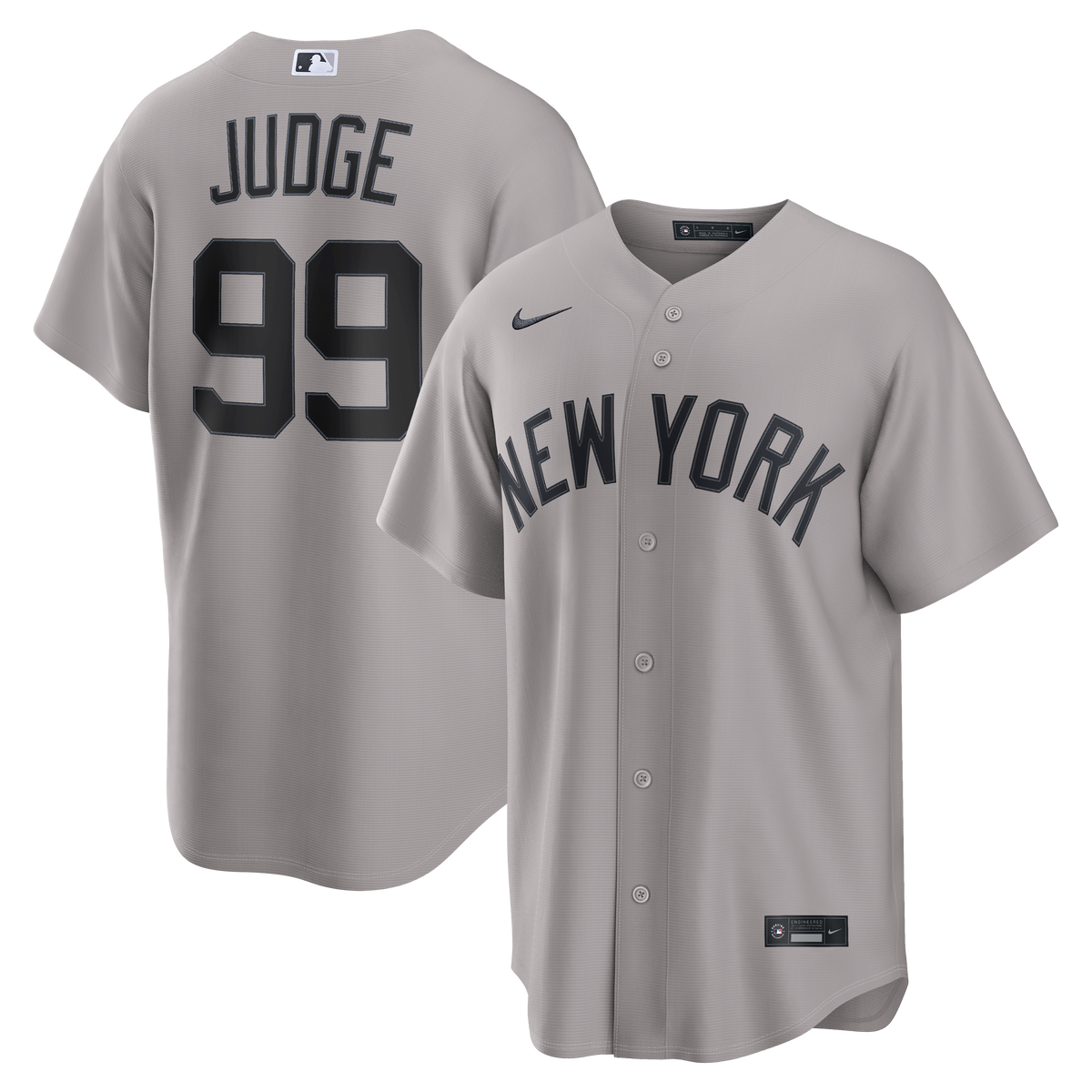 Men's New York Yankees Aaron Judge Nike Gray Road Replica Jersey - 2