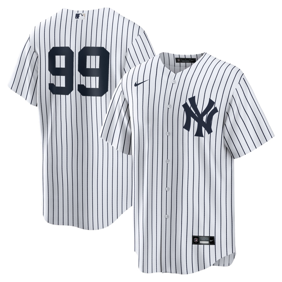 Men's New York Yankees Aaron Judge Nike White Home Replica Player Name Jersey