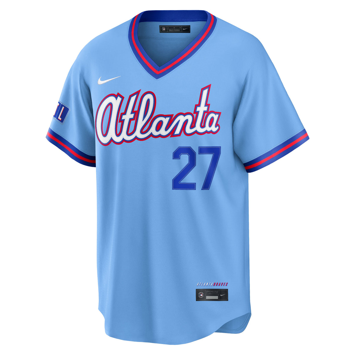 Men's Atlanta Braves Austin Riley Nike Powder Blue 2026 City Connect Stadium Jersey - 3