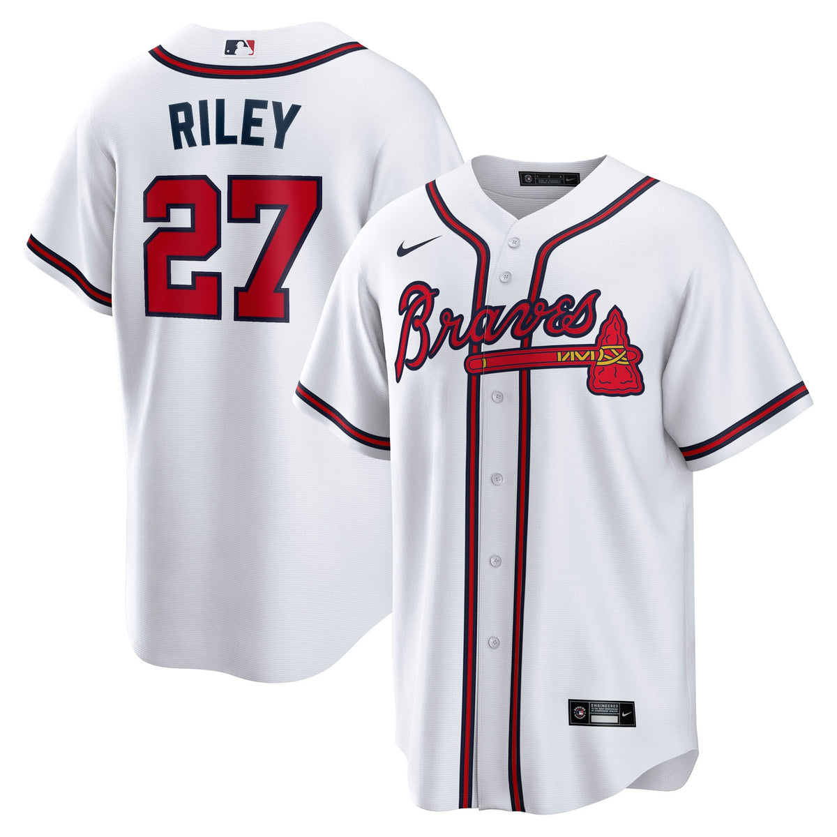 Men's Atlanta Braves Austin Riley Nike White Home Replica Player Jersey