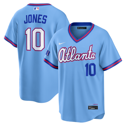 Men's Atlanta Braves Chipper Jones Nike Powder Blue 2026 City Connect Stadium Jersey
