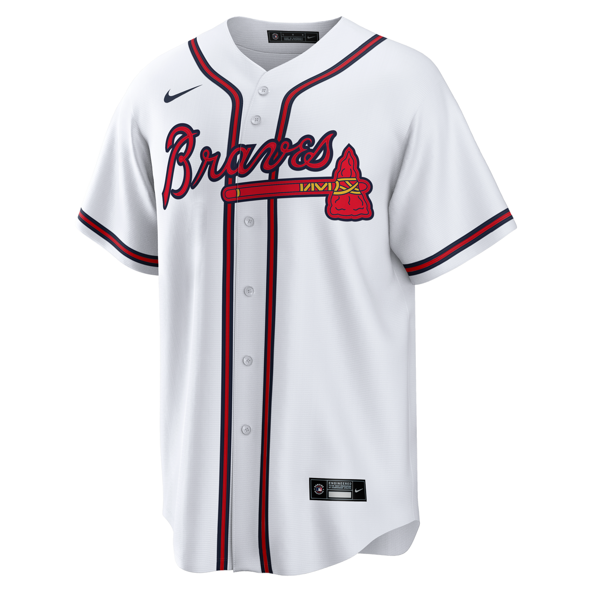 Men's Atlanta Braves Chipper Jones Nike White Home Retired Player Replica Jersey - 3