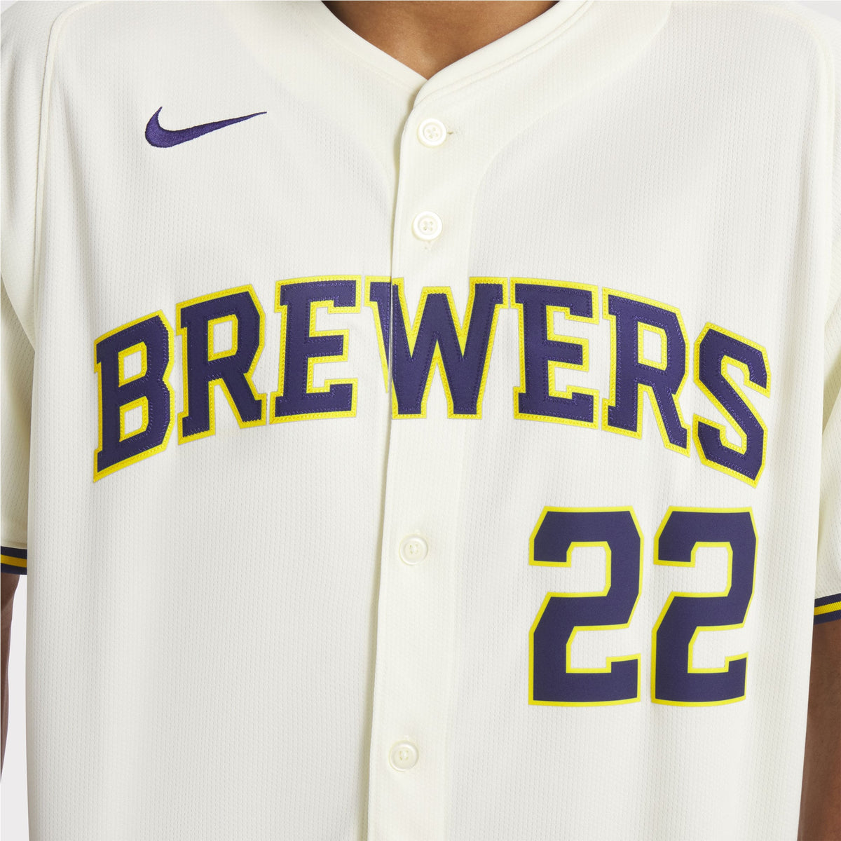 Men's Milwaukee Brewers Christian Yelich Nike Cream Home Limited Player Jersey - 11