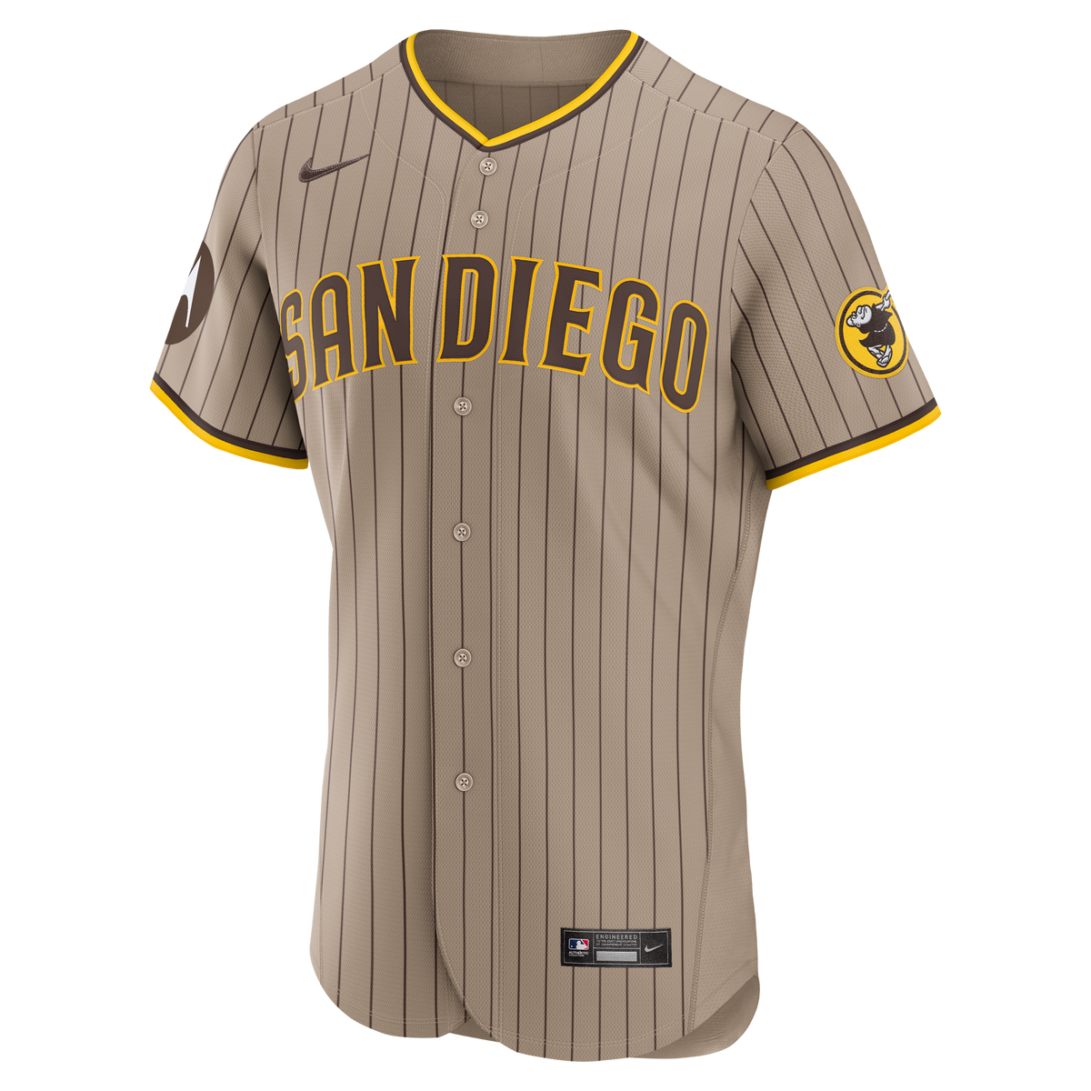 Men's San Diego Padres Fernando Tatis Jr. Nike Sand Alternate Authentic Sponsor Patch Jersey - 3