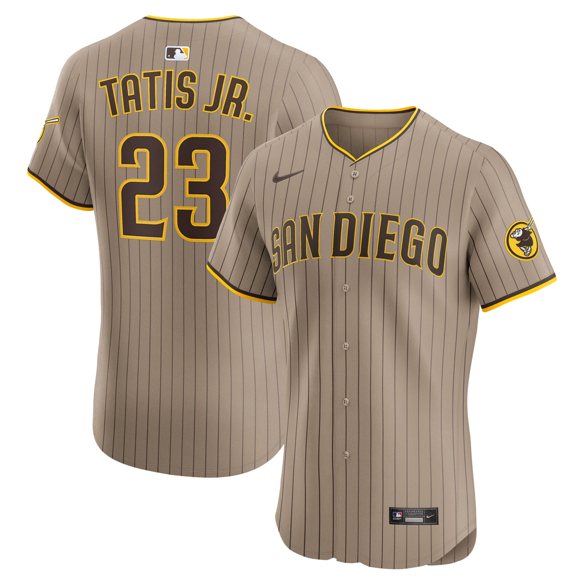 Men's San Diego Padres Fernando Tatis Jr. Nike Khaki Sand Elite Jersey - 2