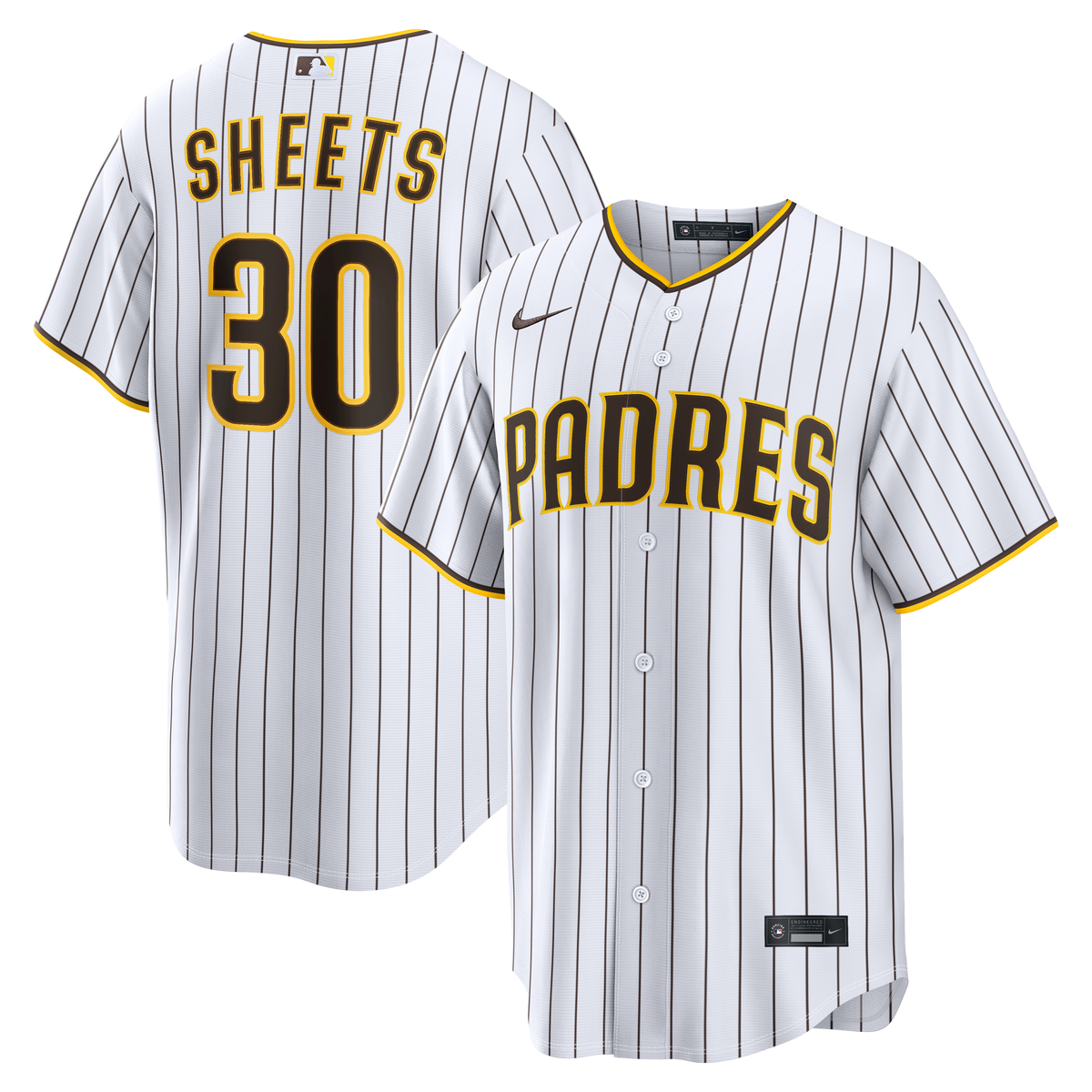Men's San Diego Padres Gavin Sheets Nike White Home Replica Jersey - 2
