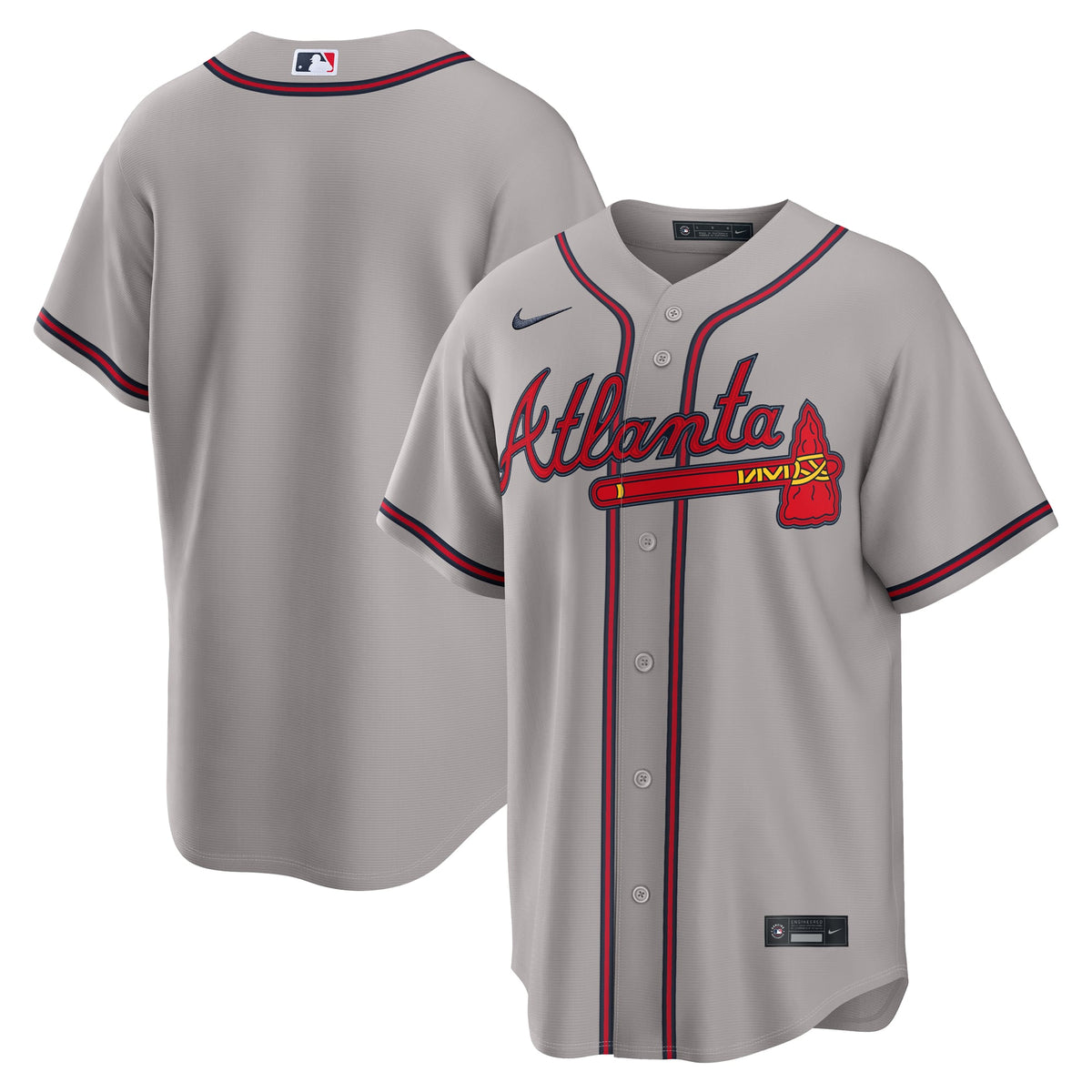Men's Atlanta Braves Nike Gray Road Replica Jersey