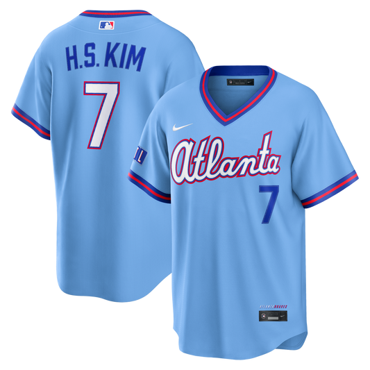 Men's Atlanta Braves Ha-Seong Kim Nike Powder Blue 2026 City Connect Stadium Jersey