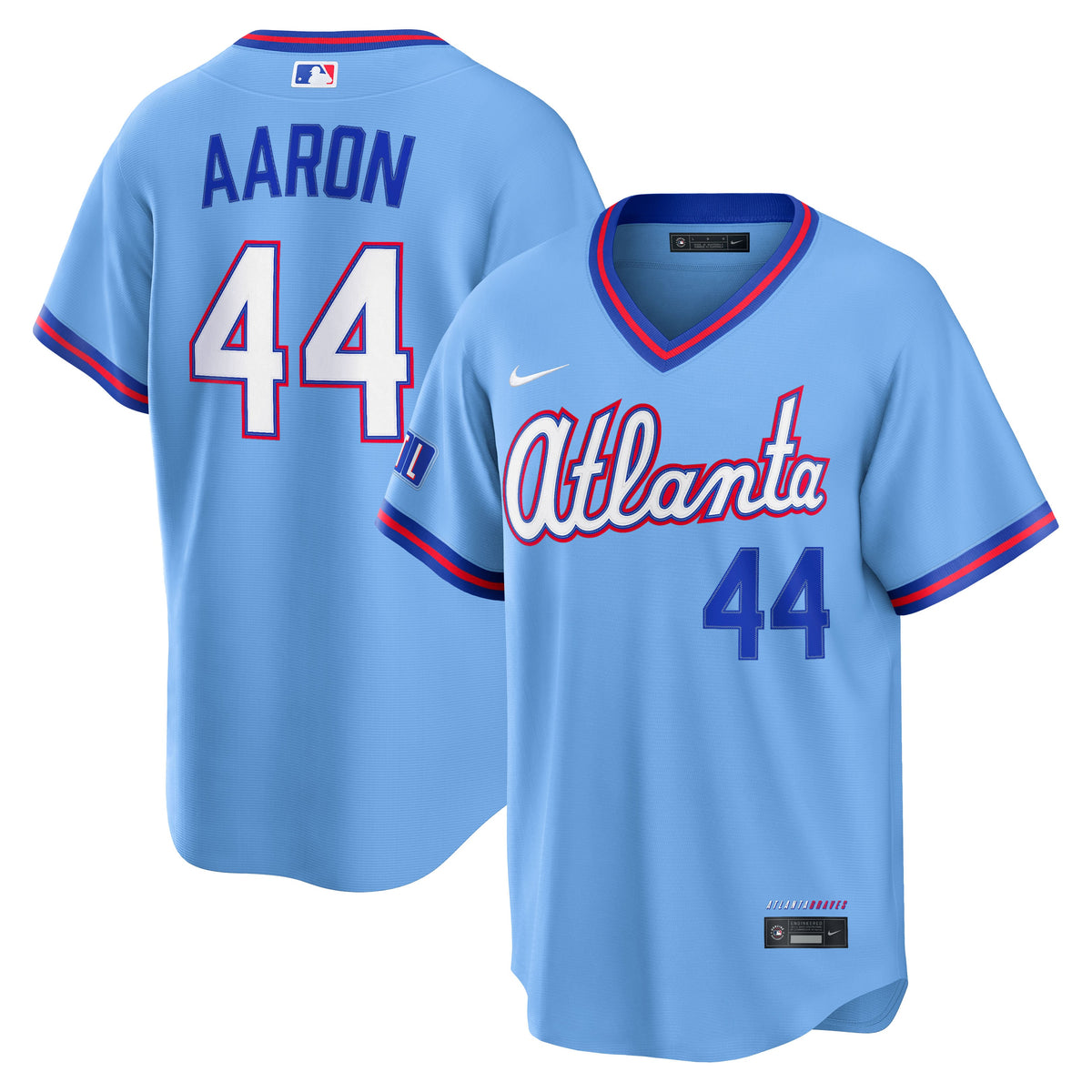Men's Atlanta Braves Hank Aaron Nike Powder Blue 2026 City Connect Stadium Jersey
