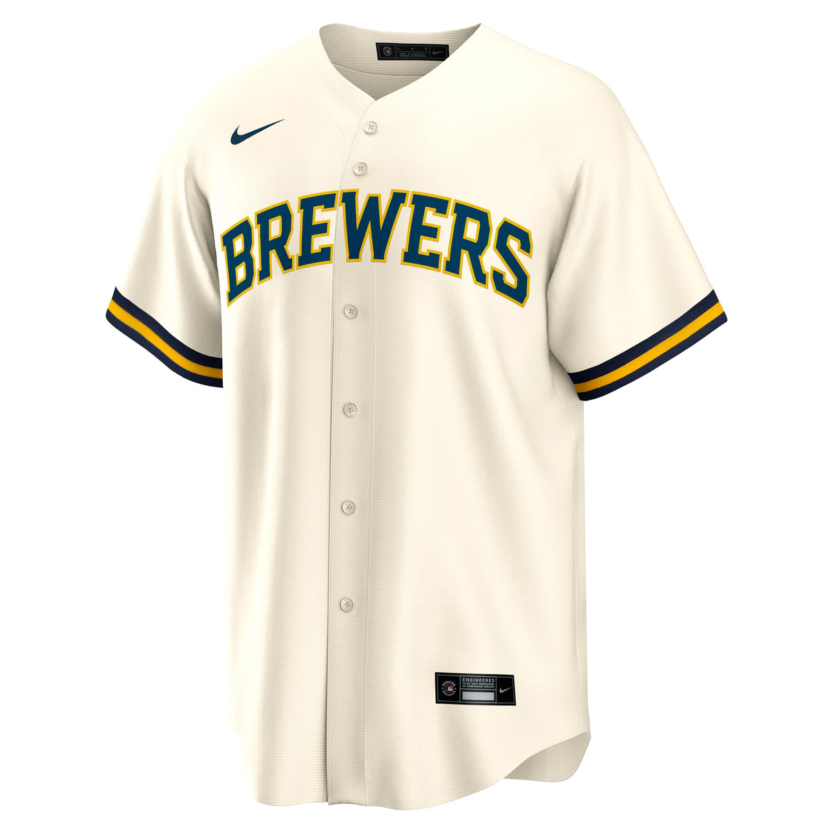 Men's Milwaukee Brewers Jackson Chourio Nike Cream Home Replica Jersey - 3