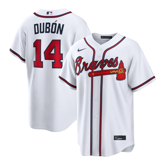 Men's Atlanta Braves Mauricio Dubón Nike White Home Replica Jersey