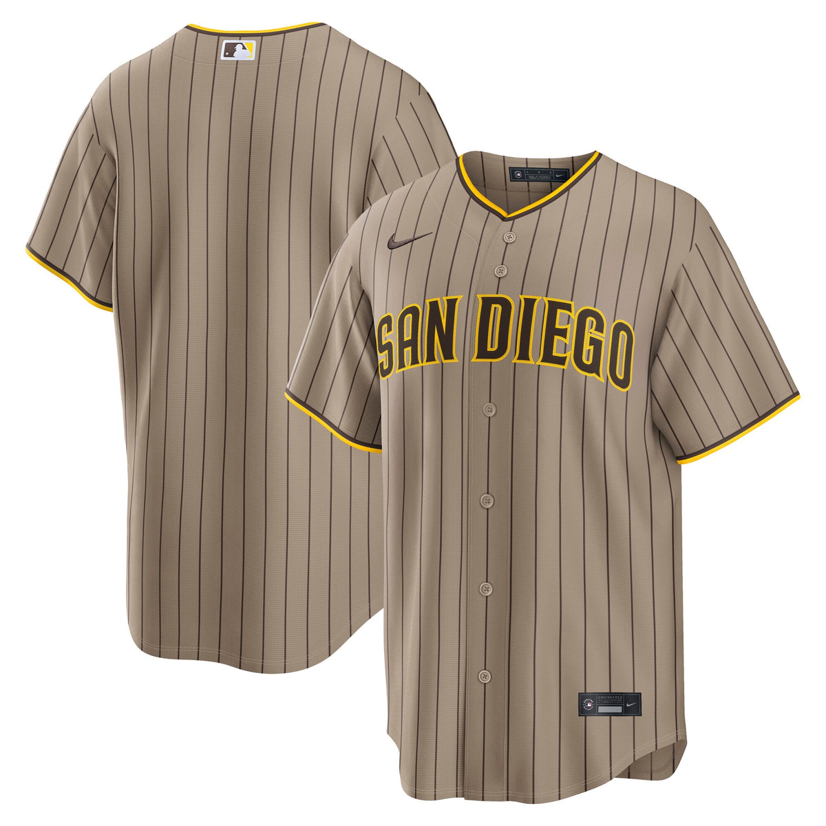 Men's San Diego Padres Nike Sand Alternate Replica Jersey - 2