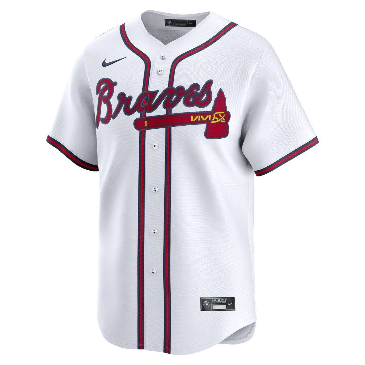 Men's Atlanta Braves Nike White Home Limited Jersey - 6