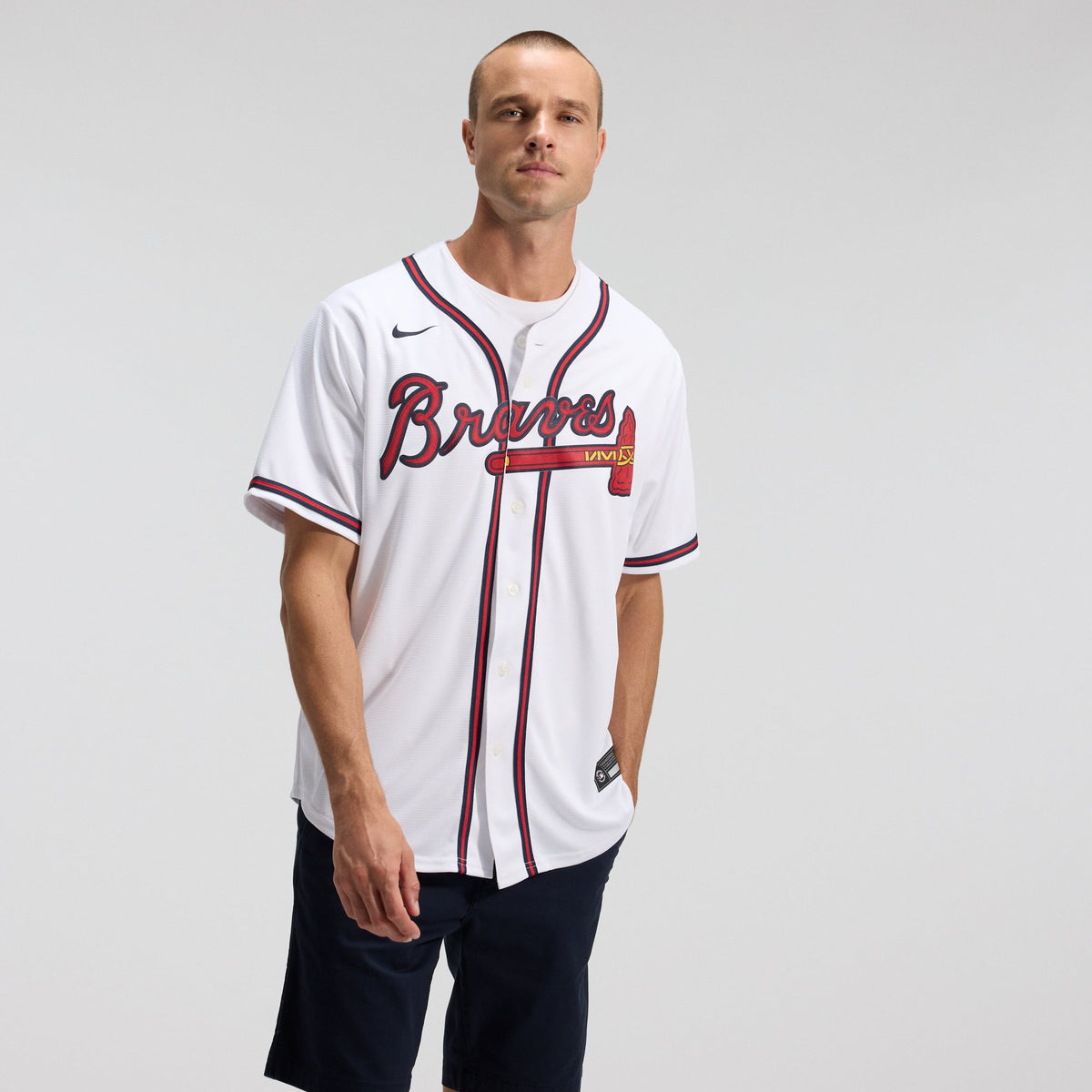 Men's Atlanta Braves Nike White Home Replica Team Jersey - 2