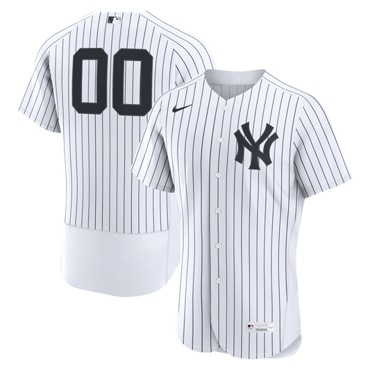 Men's New York Yankees Nike White Home Authentic Custom Jersey