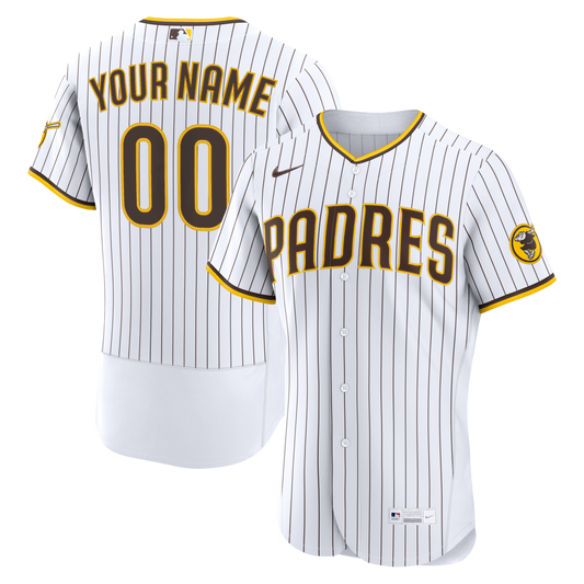 Men's San Diego Padres Nike White Home Authentic Custom Jersey