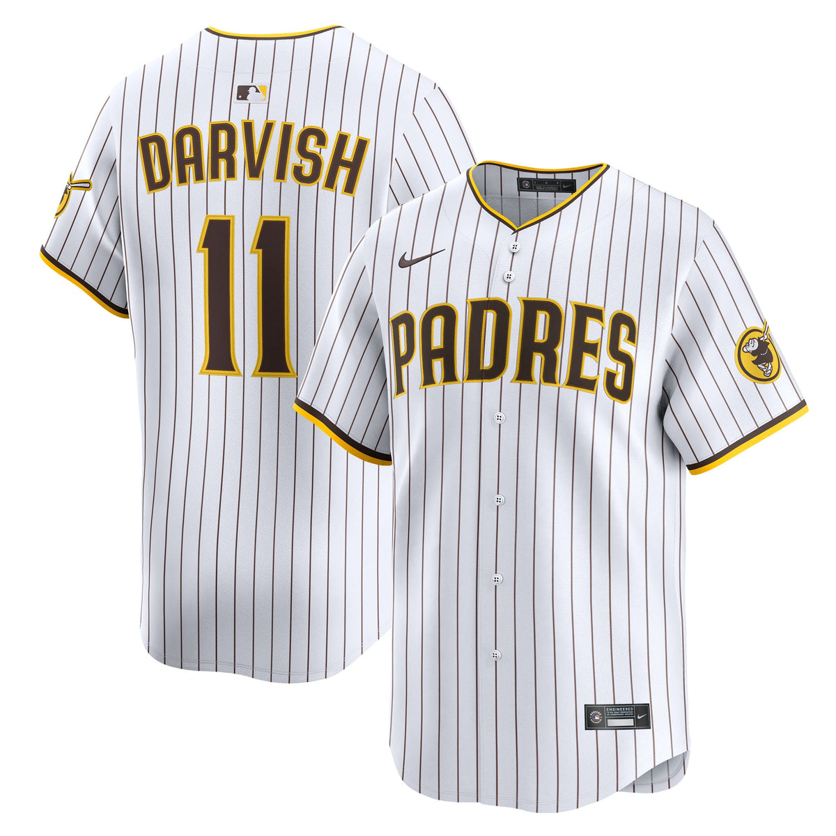 Men's San Diego Padres Yu Darvish Nike White Home Limited Player Jersey - 2