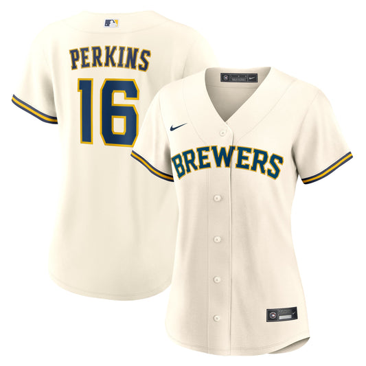 Women's Milwaukee Brewers Blake Perkins Nike Cream Home Replica Jersey