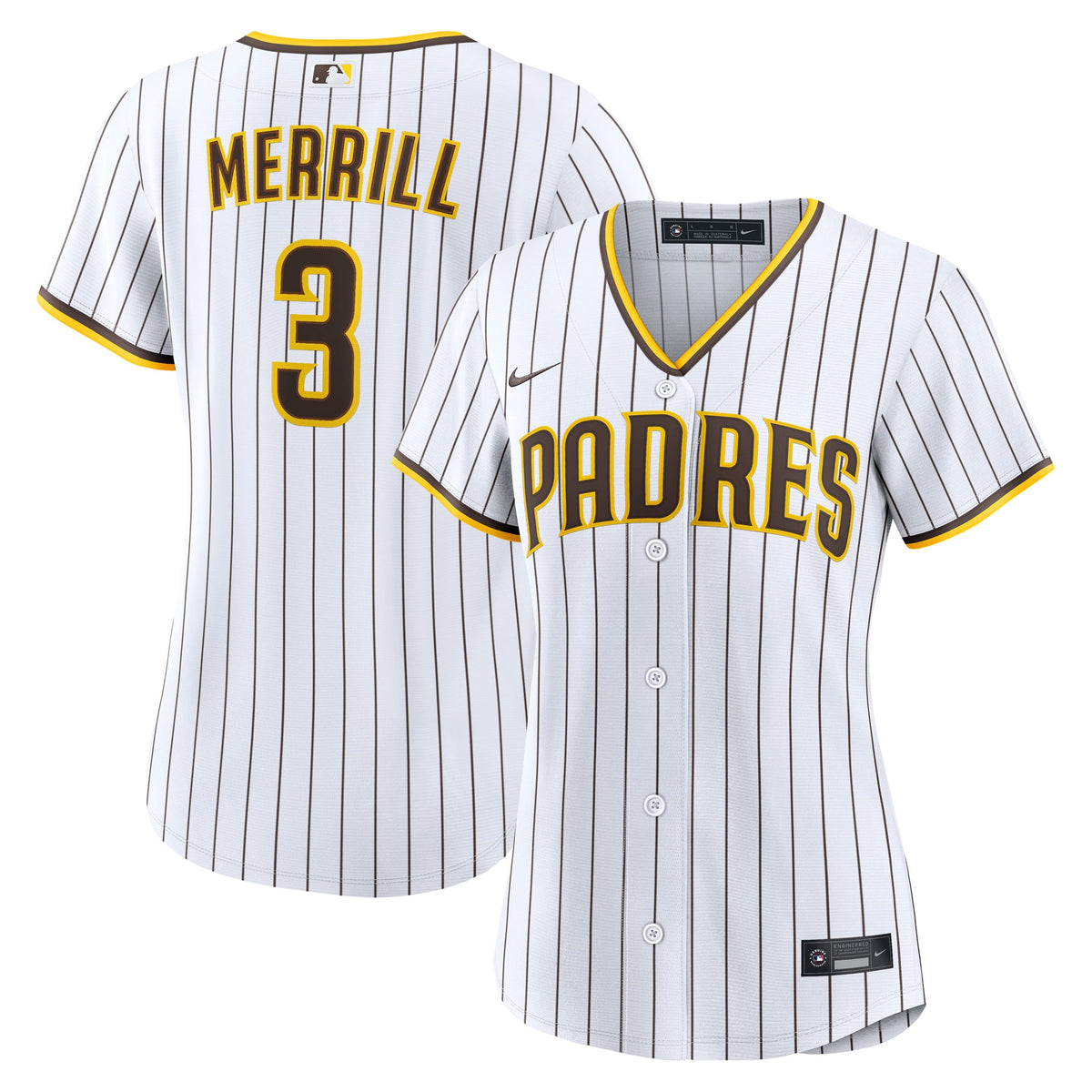 Women's San Diego Padres Jackson Merrill Nike White Home Replica Jersey - 2