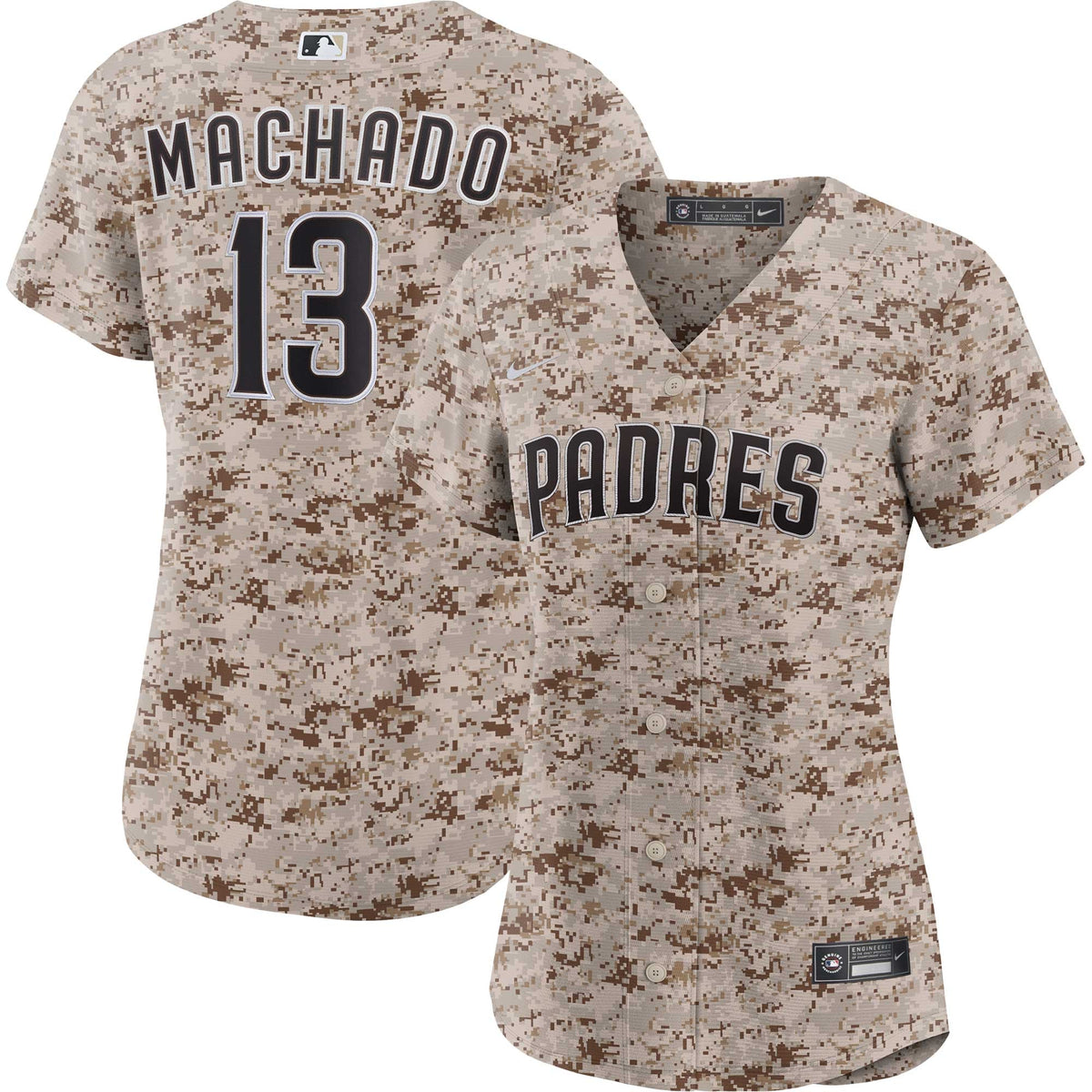 Women's San Diego Padres Manny Machado Nike Camo USMC Alternate Replica Player Jersey - 2