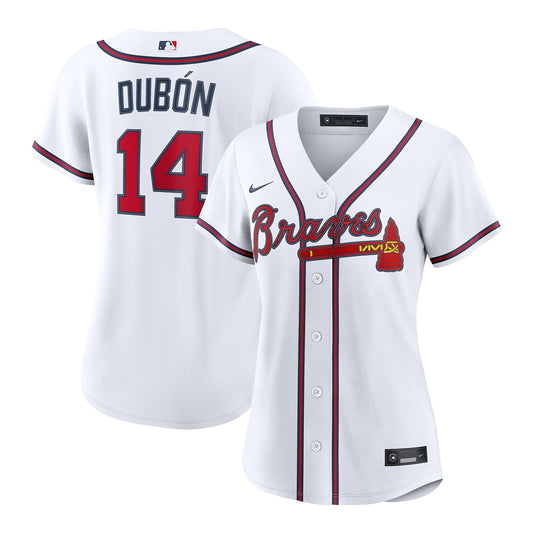 Women's Atlanta Braves Mauricio Dubón Nike White Home Replica Jersey