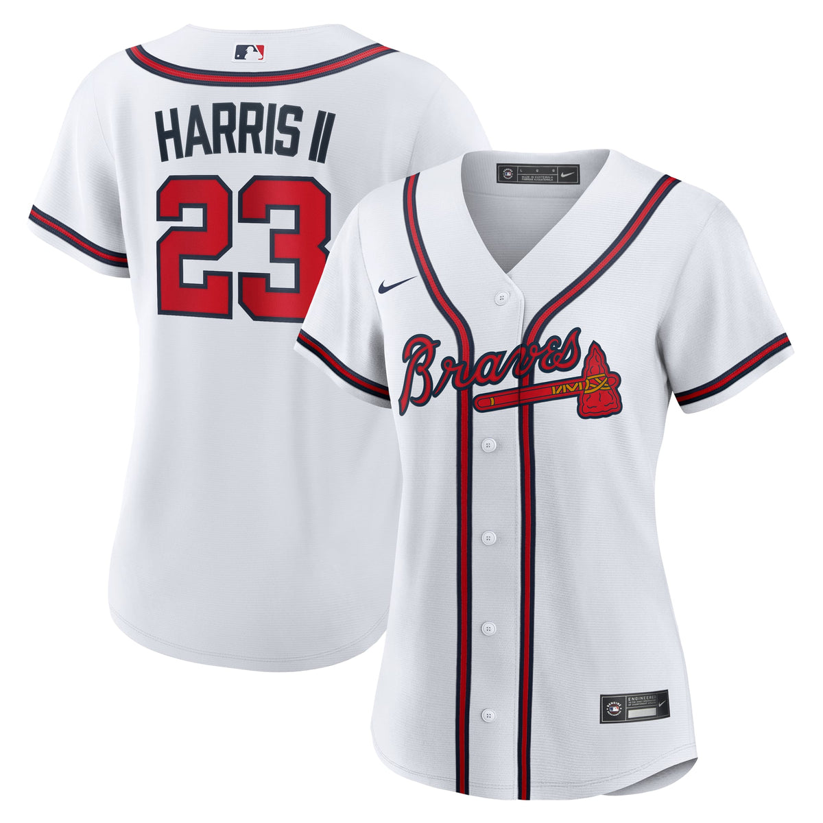 Women's Atlanta Braves Michael Harris II Nike White Home Replica Jersey