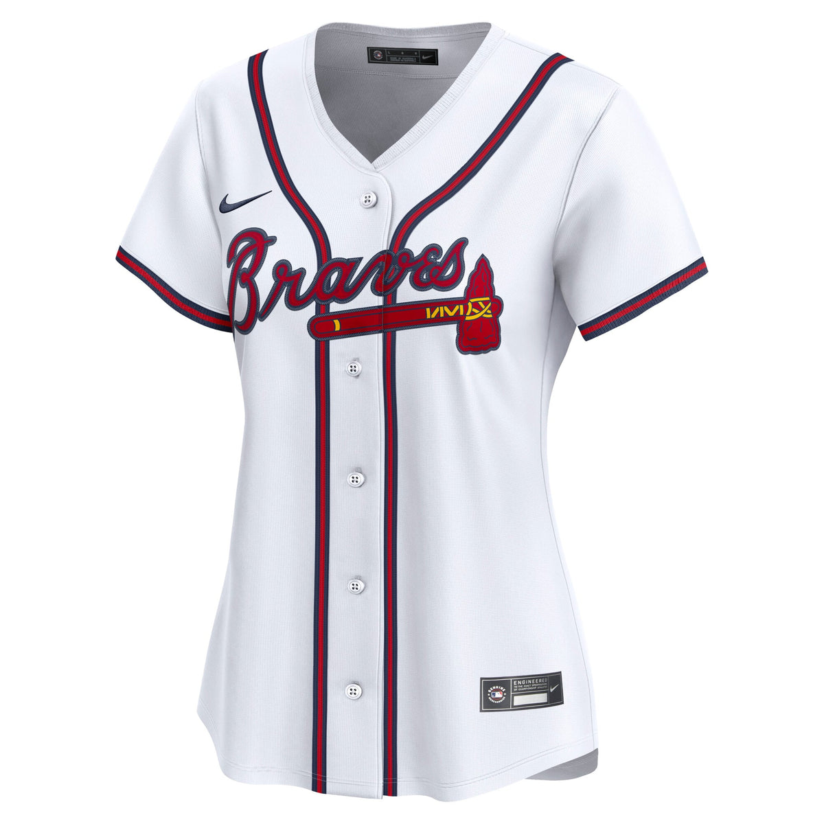 Women's Atlanta Braves Nike White Home Replica Team Jersey - 6
