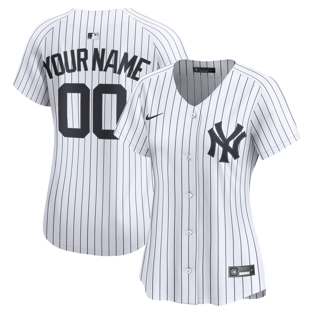 Women's New York Yankees Nike White Home Limited Custom Jersey - 2