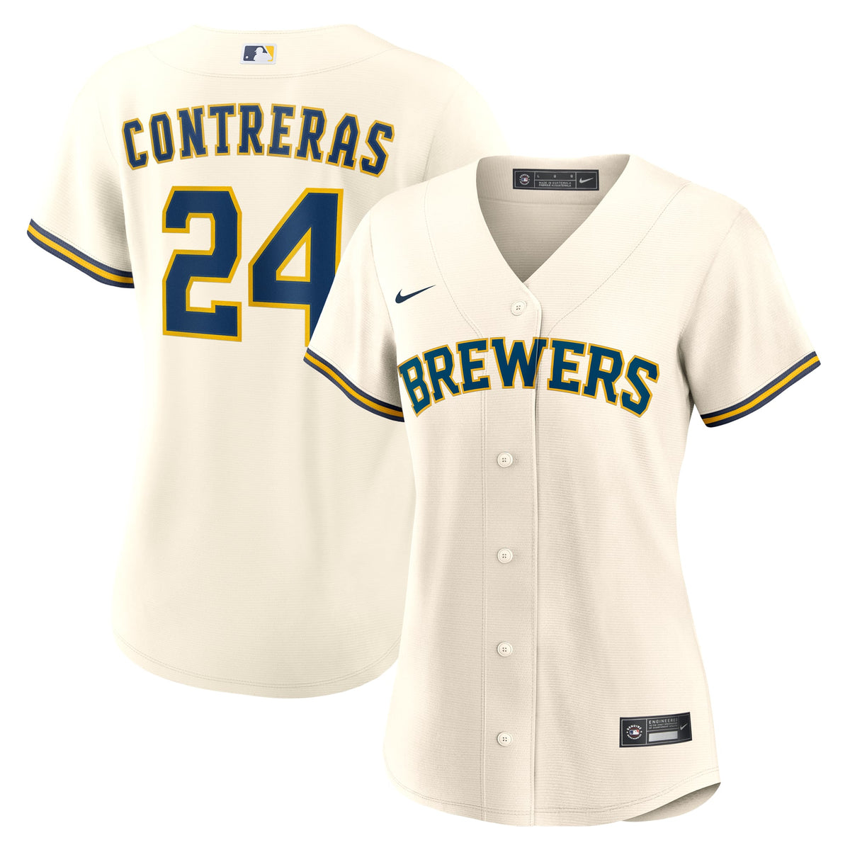 Women's Milwaukee Brewers William Contreras Nike Cream Home Replica Jersey