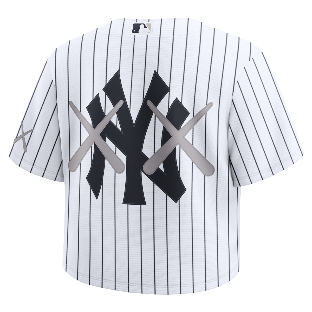Women's New York Yankees Nike x KAWS White Cropped Replica Jersey - 4