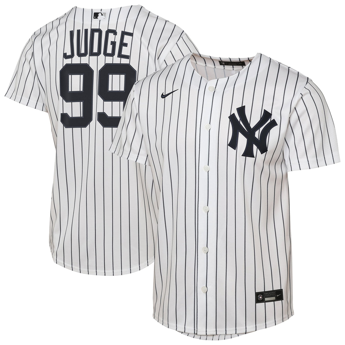 Youth New York Yankees Aaron Judge Nike White Home Replica Player Jersey - 2