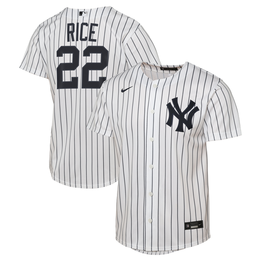 Youth New York Yankees Ben Rice Nike White Home Replica Jersey