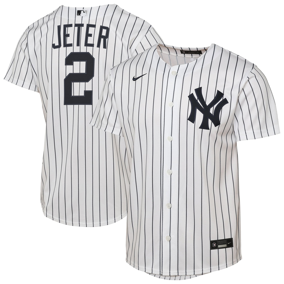 Youth New York Yankees Derek Jeter Nike White Home Replica Jersey