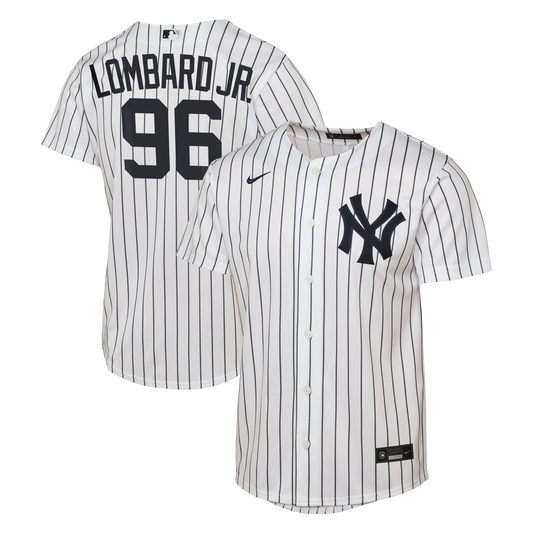 Youth New York Yankees George Lombard Jr. Nike White Home Replica Jersey