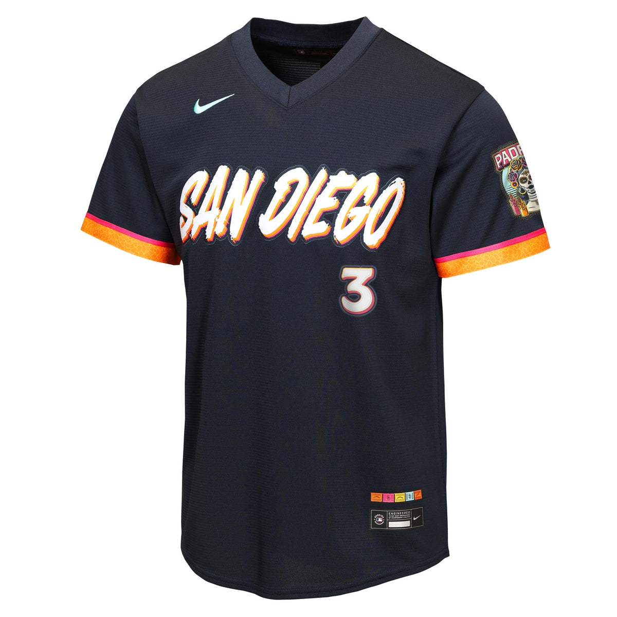 Youth San Diego Padres Jackson Merrill Nike Obsidian 2026 City Connect Stadium Jersey - 3